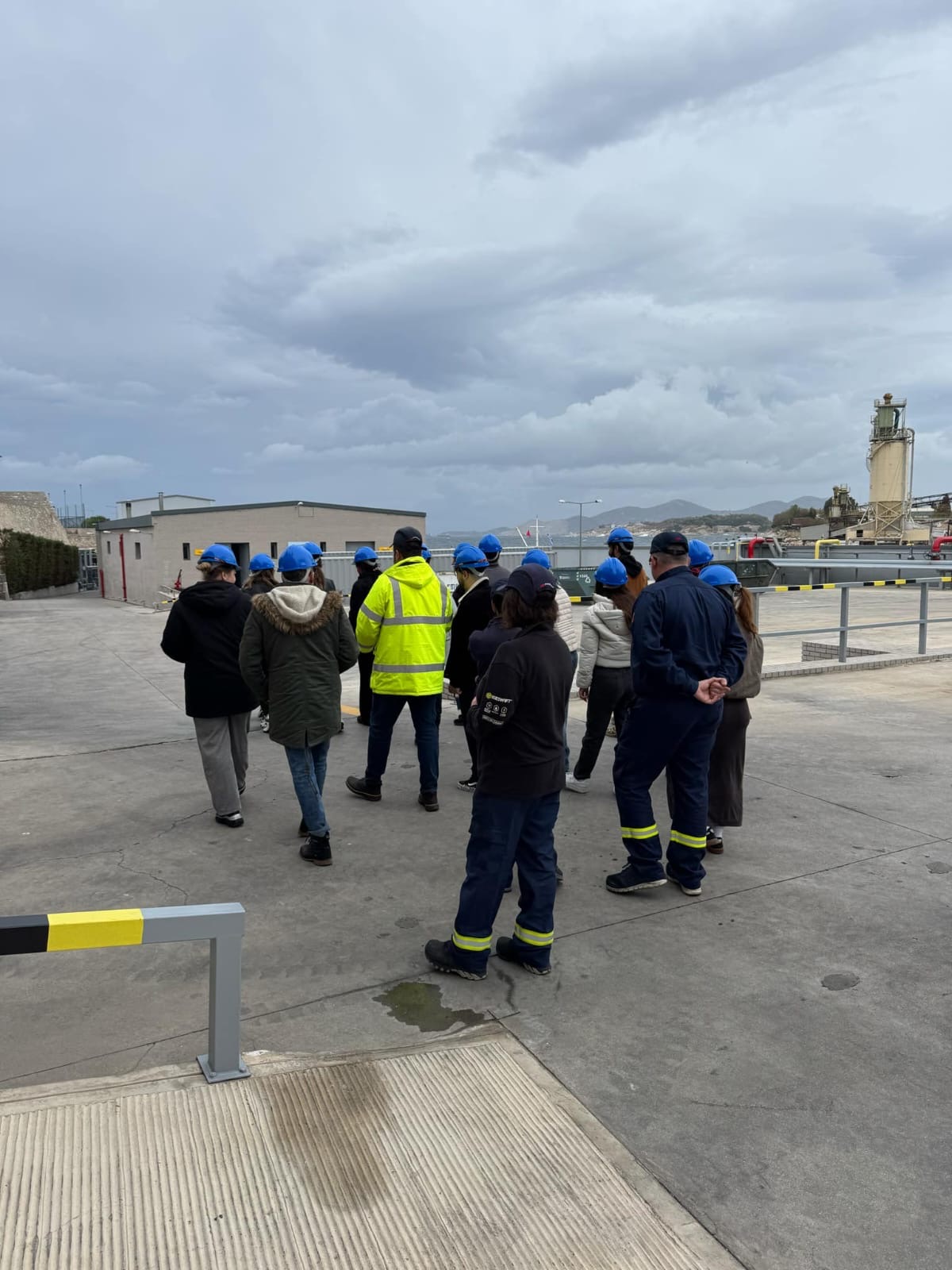 A group of people wearing safety gear AI-generated content may be incorrect.